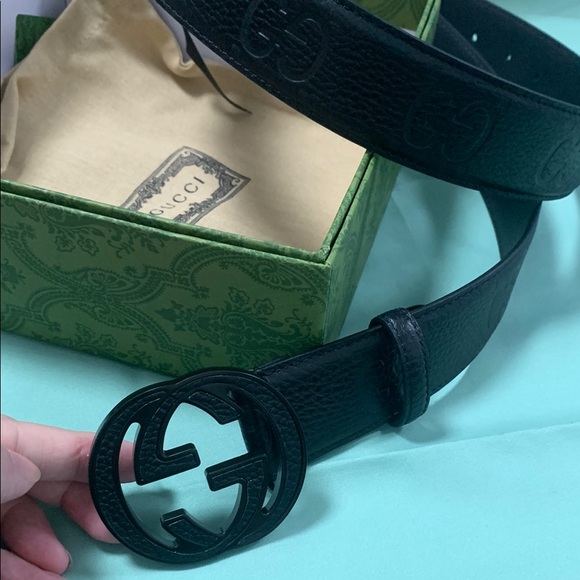 Gucci Black Leather Belt - Picture 1 of 5